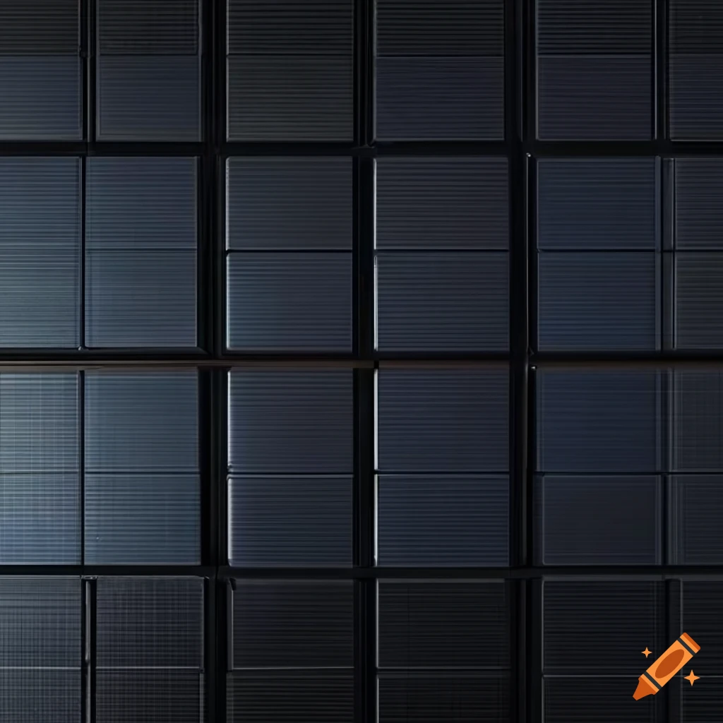 Modern high definition black solar panel in a rectangular shape
