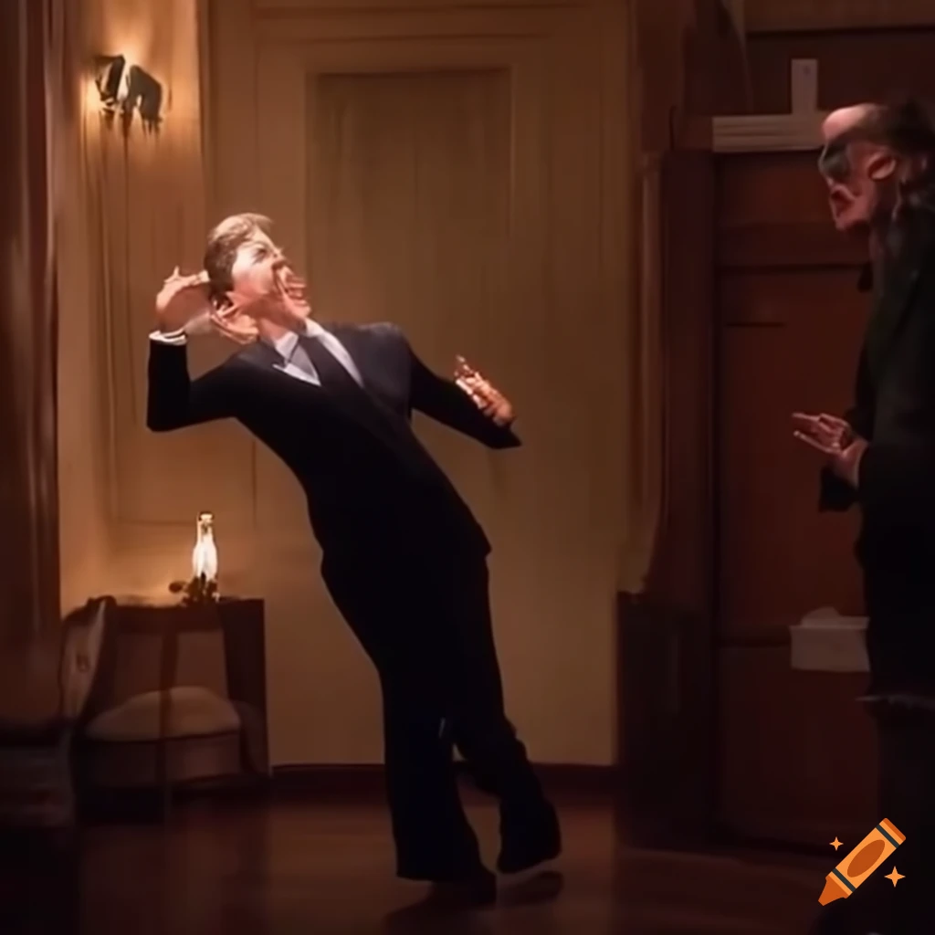 David Lynch dancing with Kyle MacLachlan in Twin Peaks