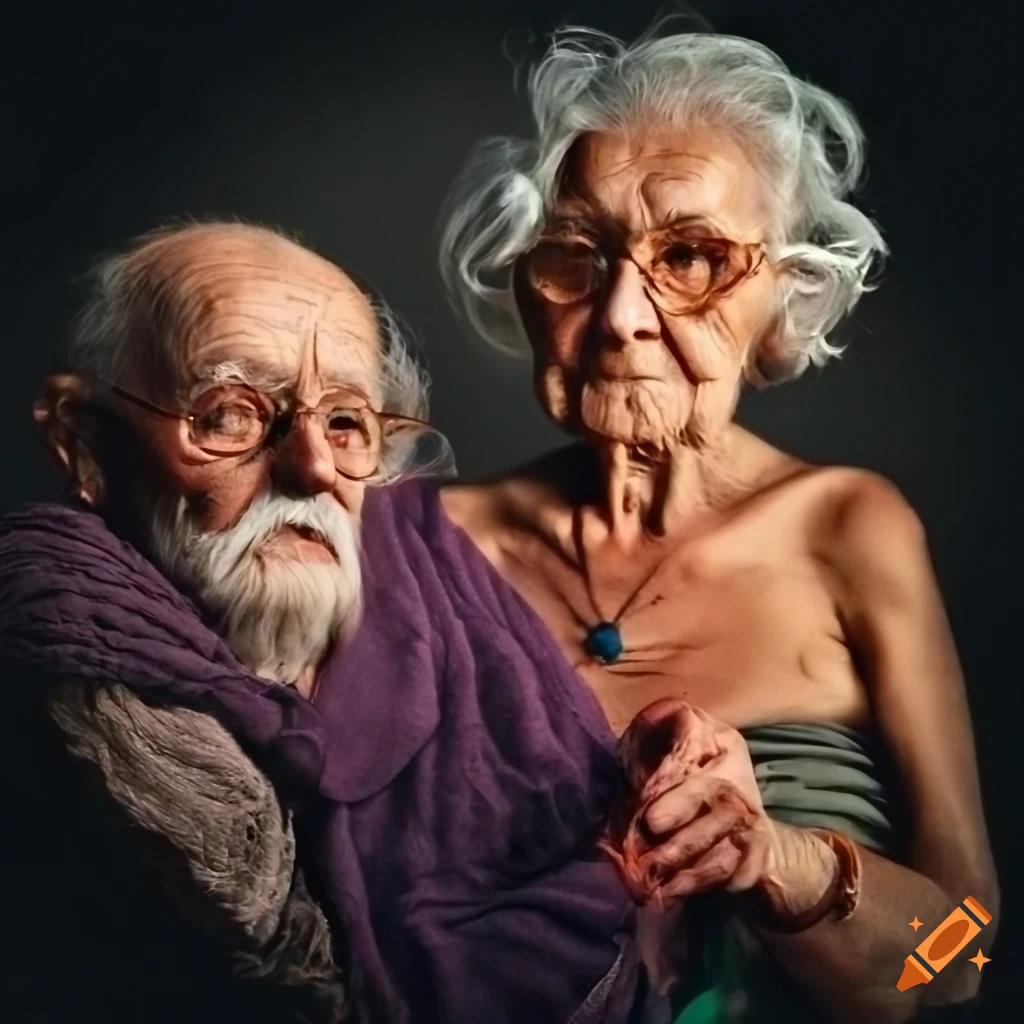 Group of senior individuals in hippie attire