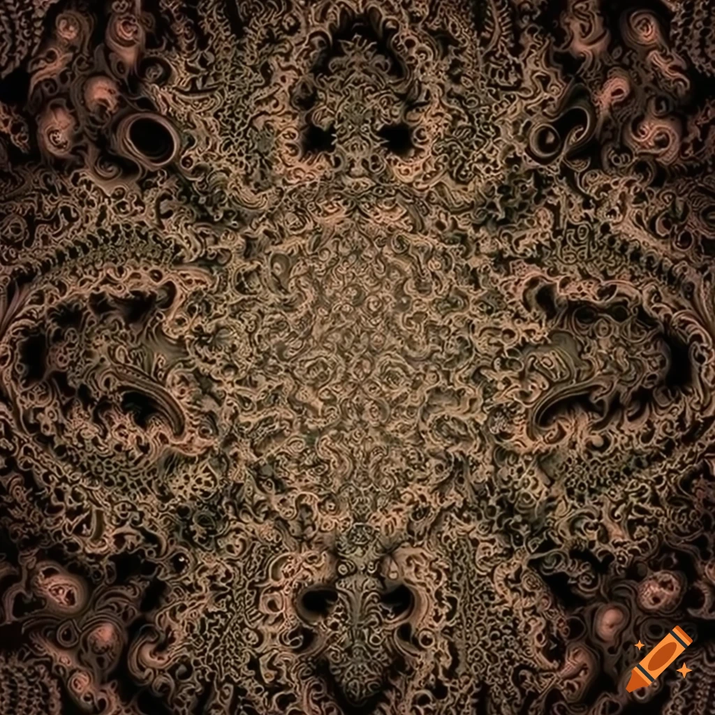 Fractal noise wall in sepia tones