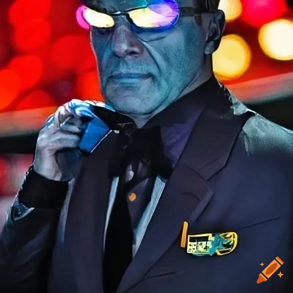 Comic style evil airport villain with vibrant colors