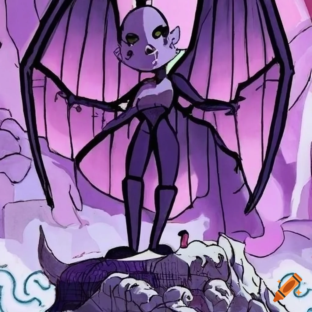 Nikifor Krynicki illustration of Shin Megami Tensei, Ikaruga, Emily the Strange, Gargoyle, Steven Universe characters