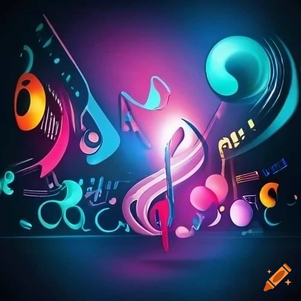 Clear and soft music speaker wallpaper for party setting with fancy colors