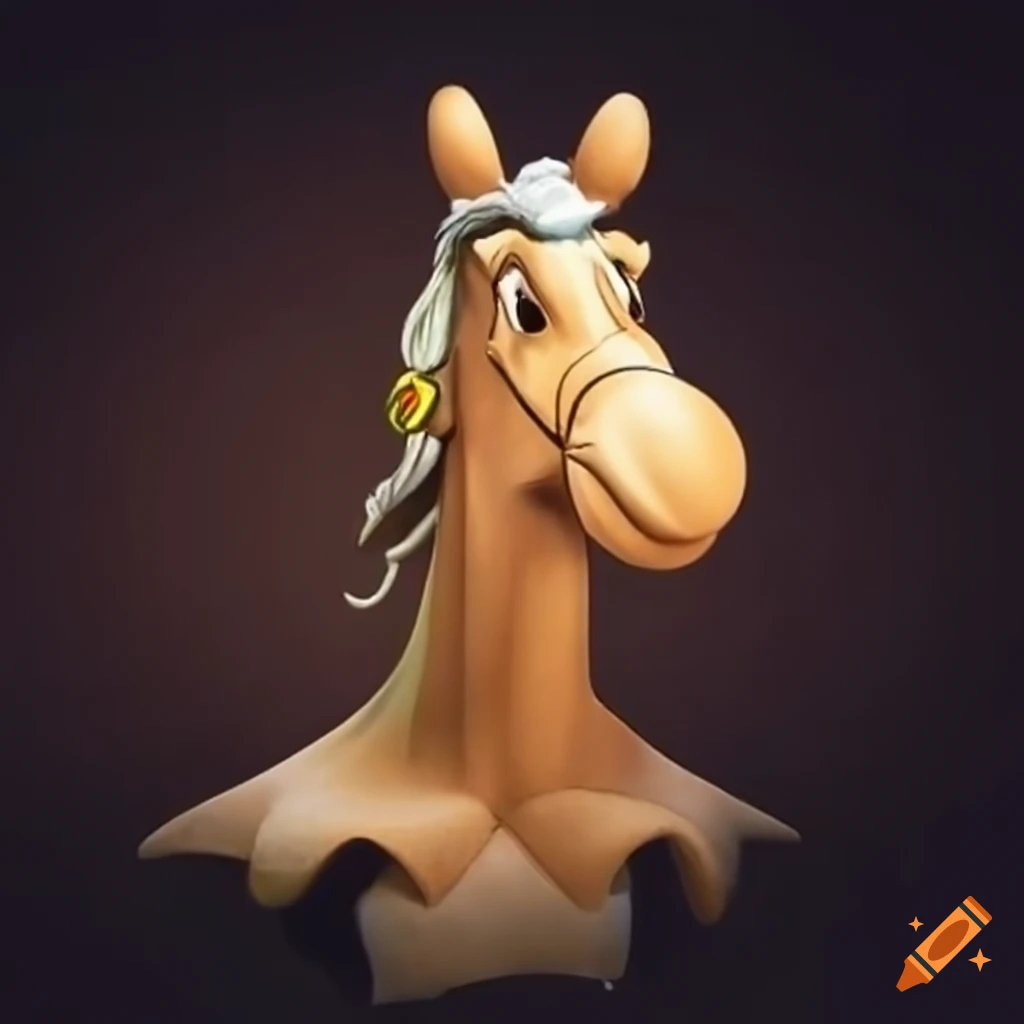 Asterix transformed into a horse