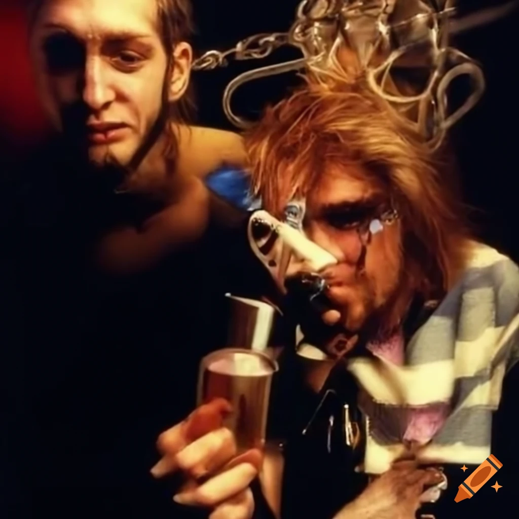 Iconic musicians skydiving together with energetic chemistry