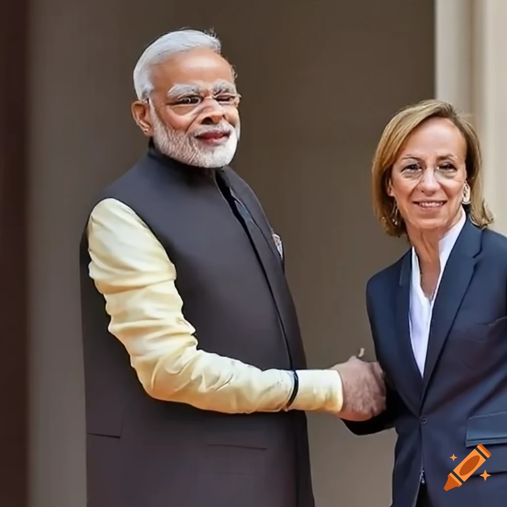 Narendra Modi and Italy PM Meloni