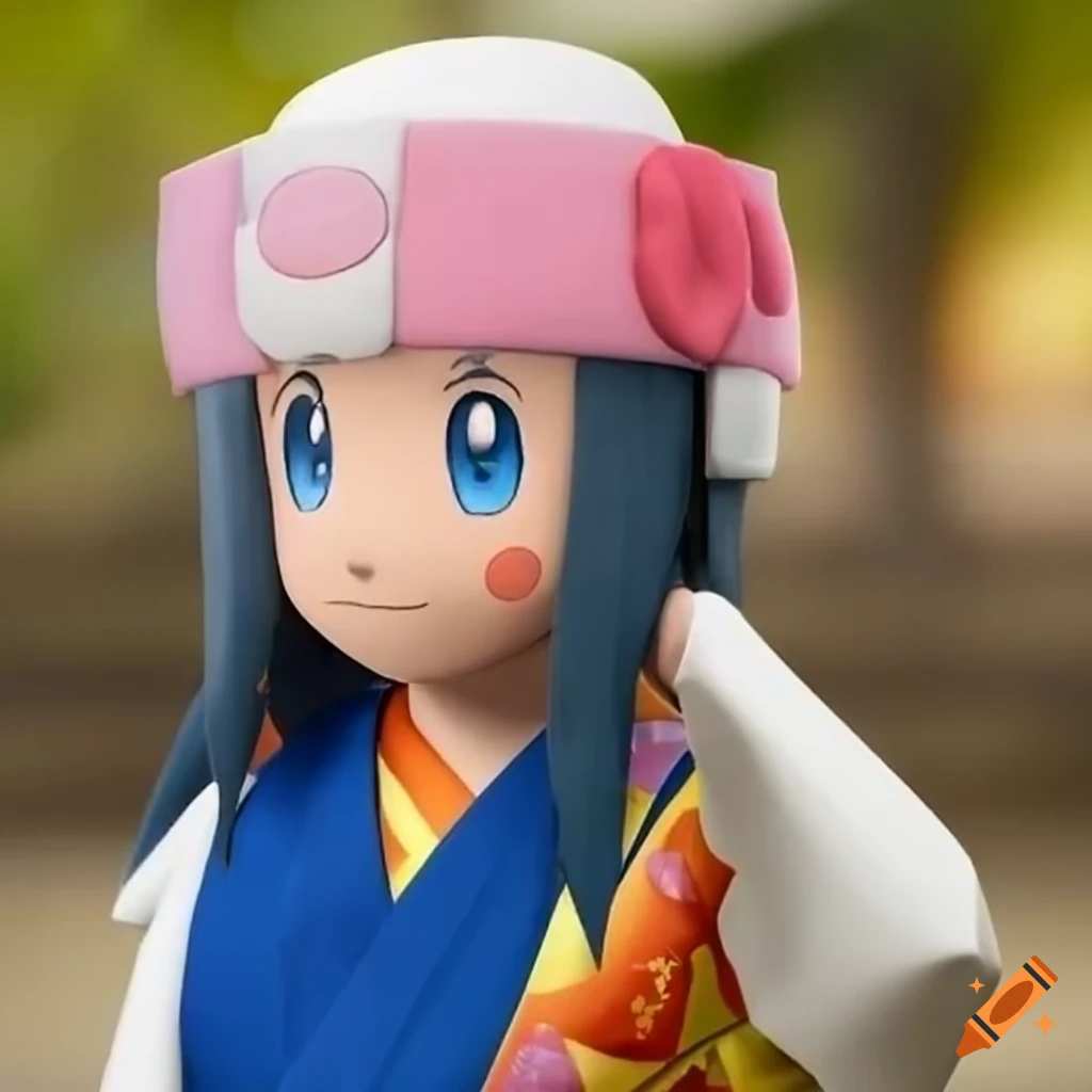 Dawn Pokemon wearing a kimono