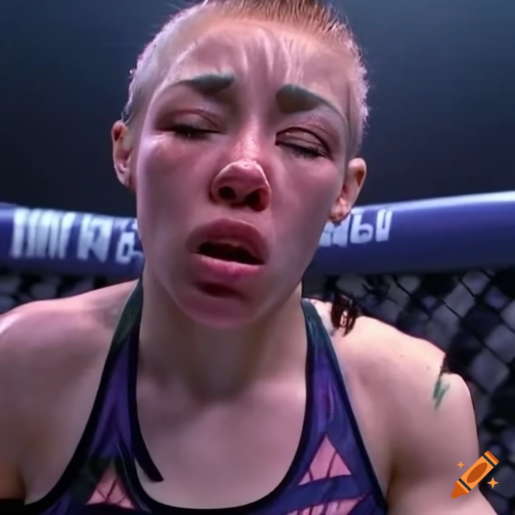 Expressive closeup of Rose Namajunas in a 90's movie screencap