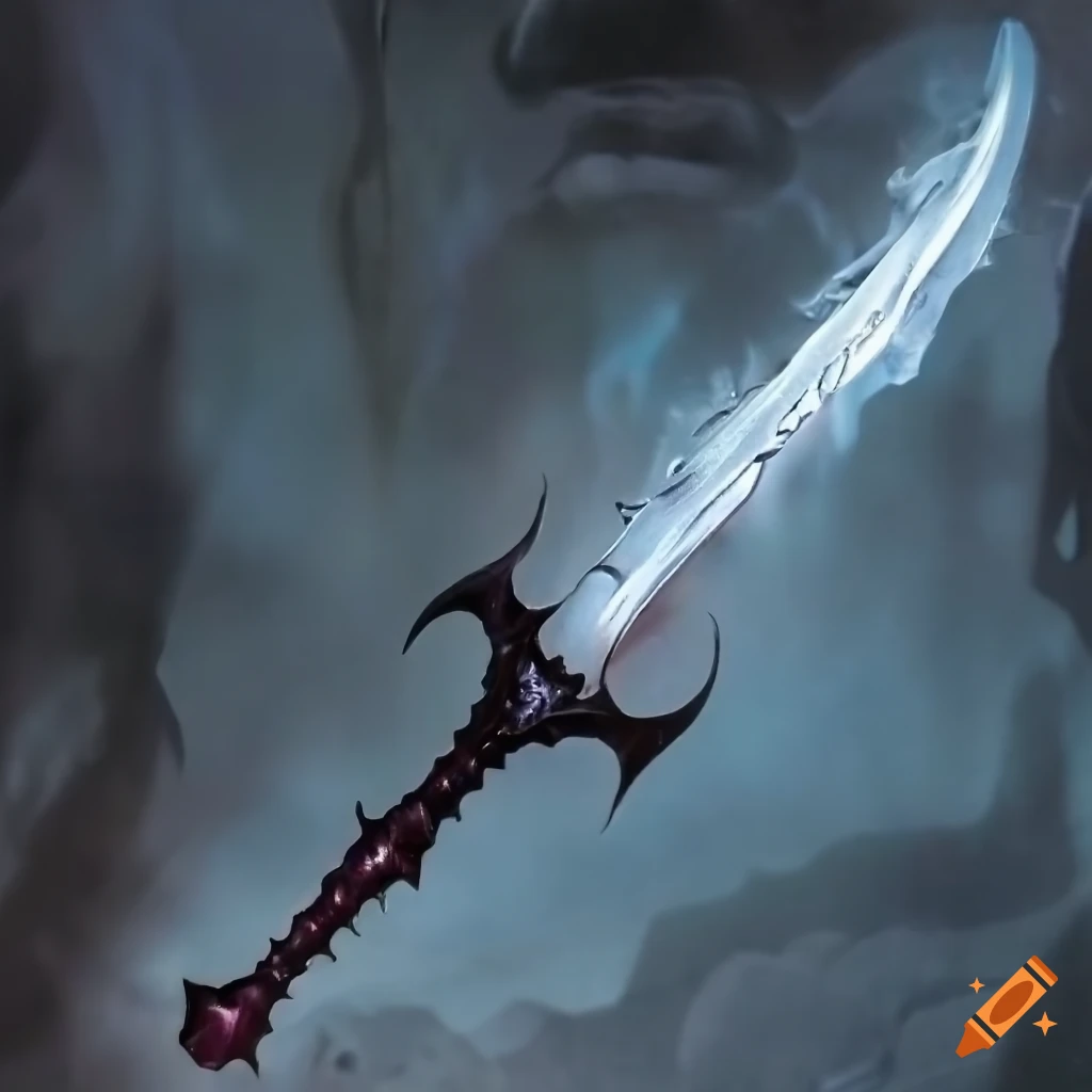 Silver fire shadow vampiric sword from Magic the Gathering