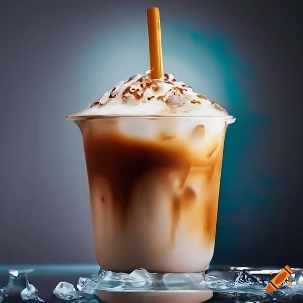 Signature iced latte with smooth espresso and velvety milk over ice on