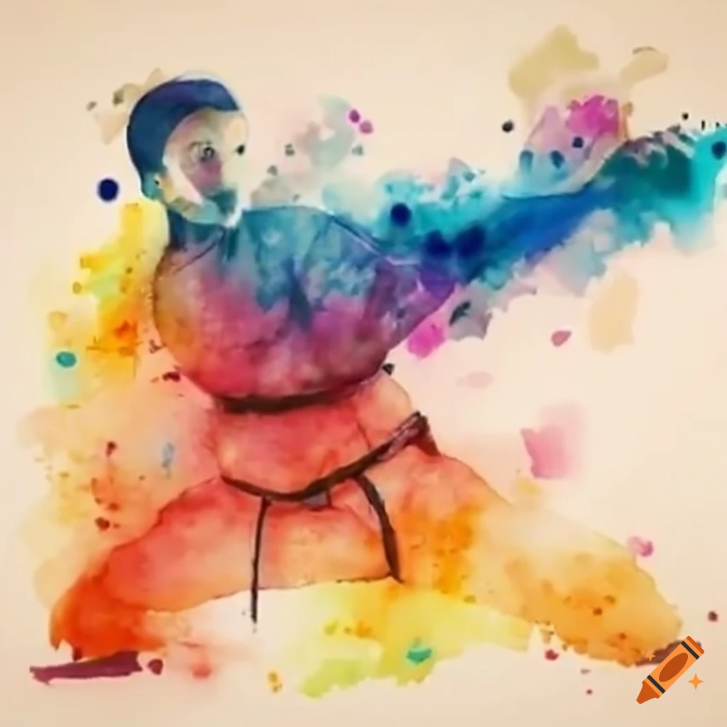 Karate martial arts kick technique