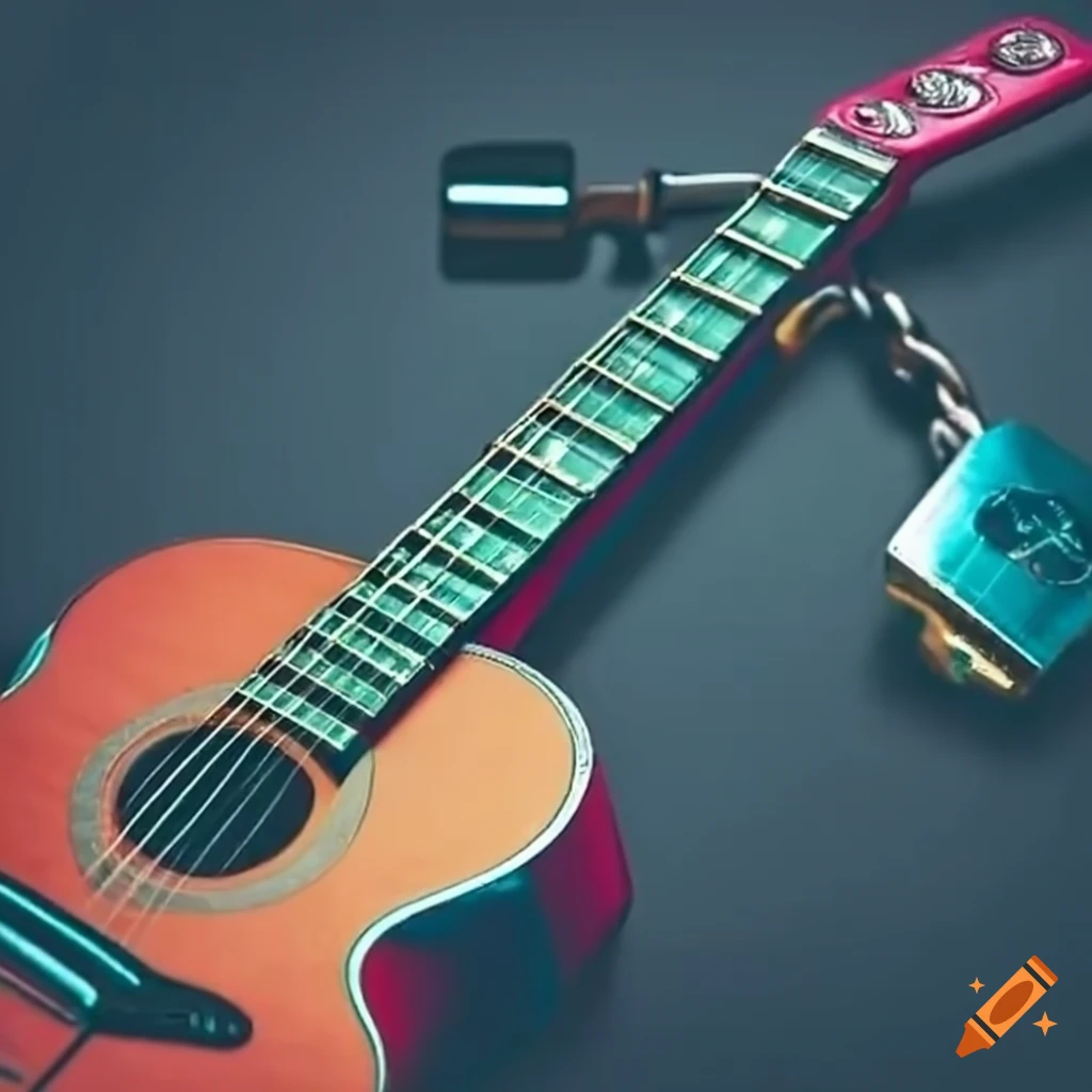 Padlocks being unlocked by the ultimate guitar method
