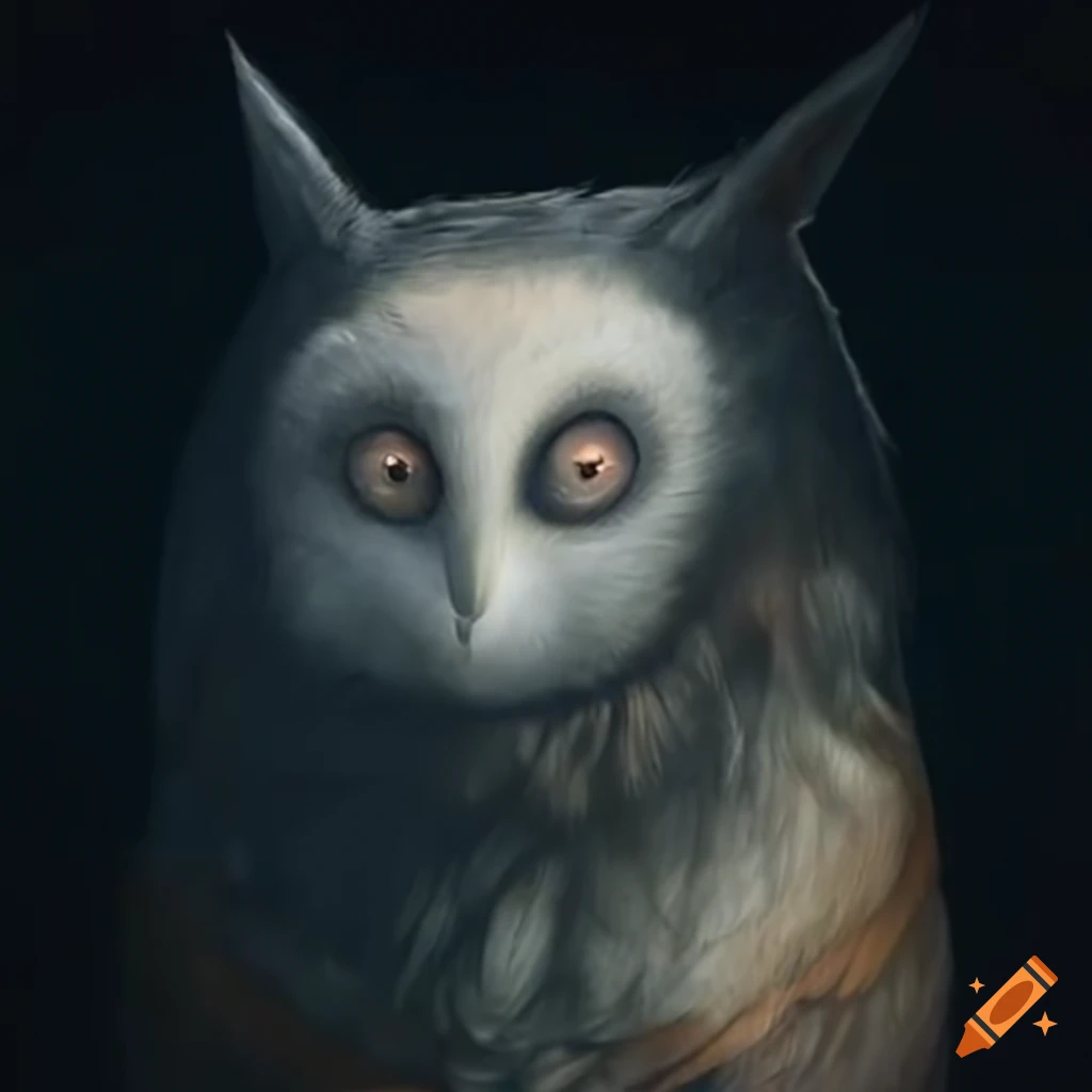 Owl made of dust