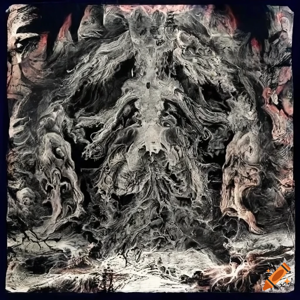 Baroque baron inside pandemonium - acid rock esoteric collage of hell ...