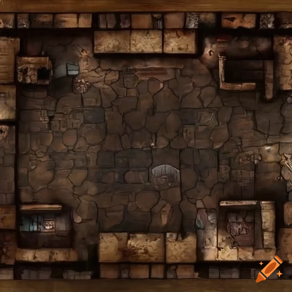 Top view of an old floor in a 2D area for mini RPG game