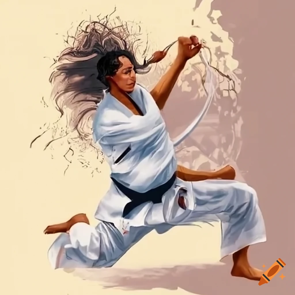 Martial artist in Kyokushin Karate uniform