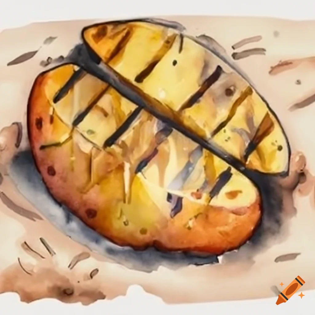 Grilled potato