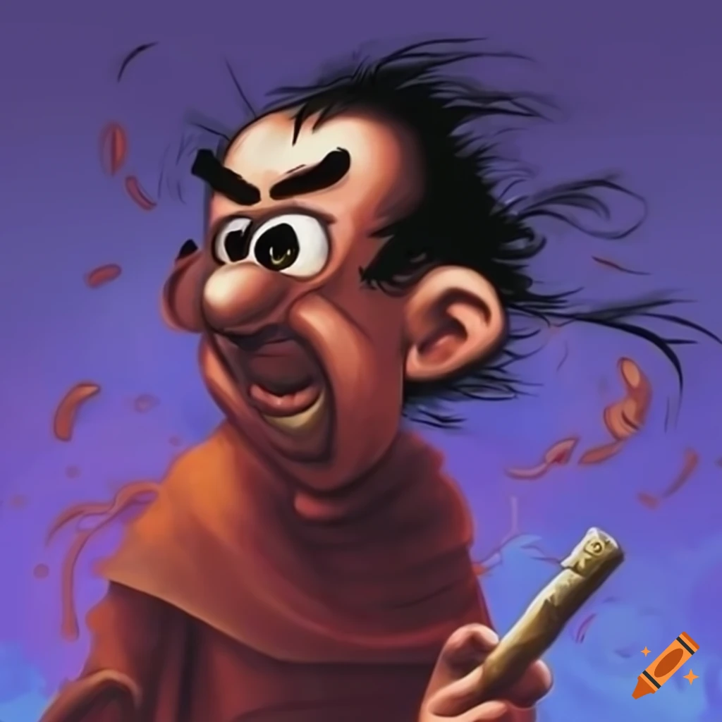 Gargamel and Azrael characters