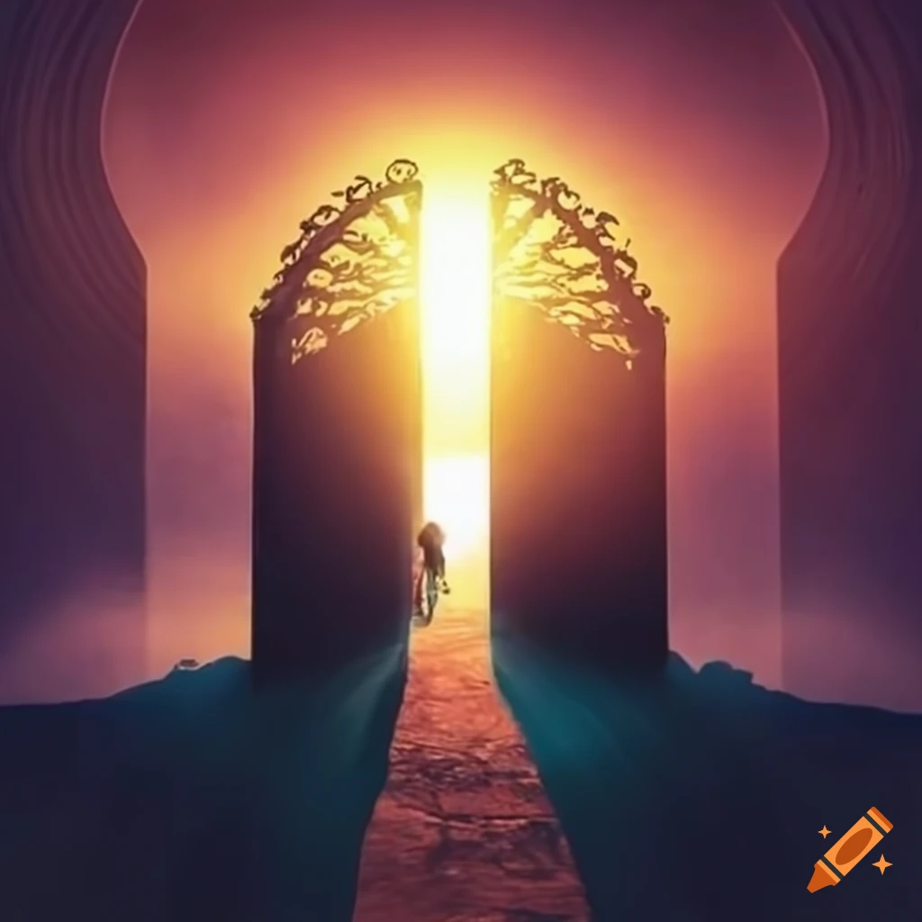 Man standing at Heaven's gate