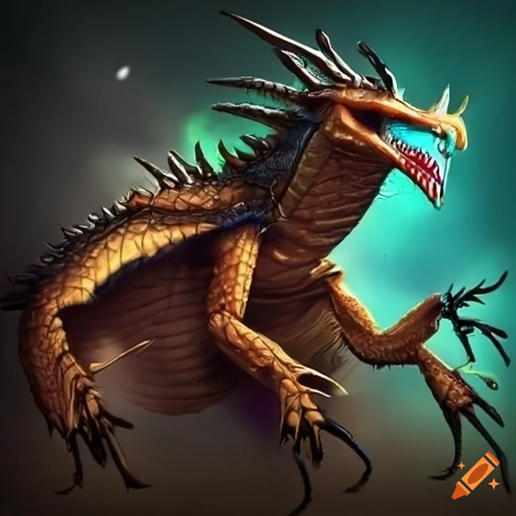 Beetle evolving into a dragon