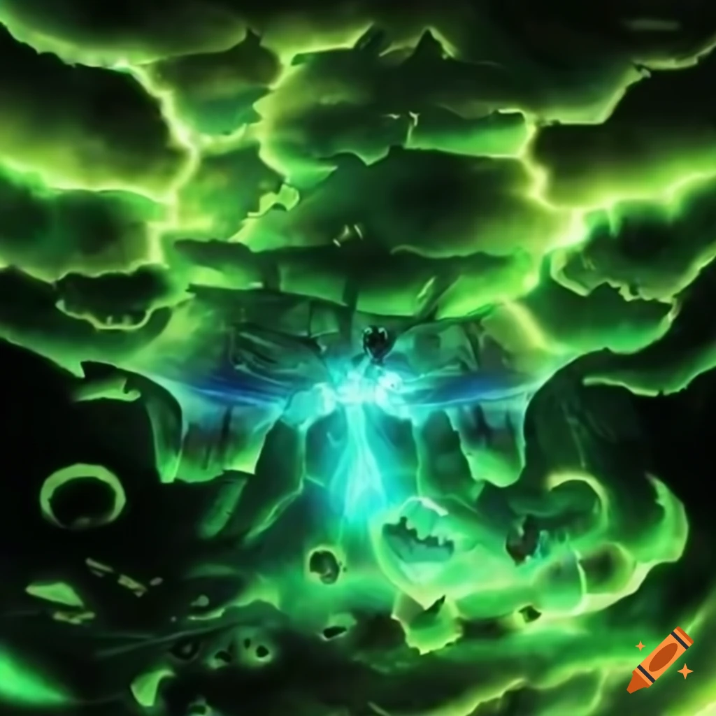 YuGiOh card art with dynamic green tornados forming a wall