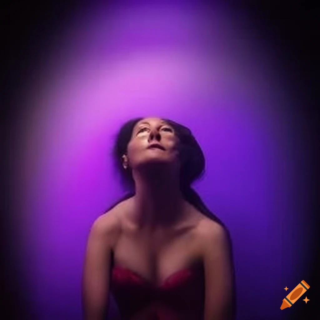 Person transforming into a purple turtle