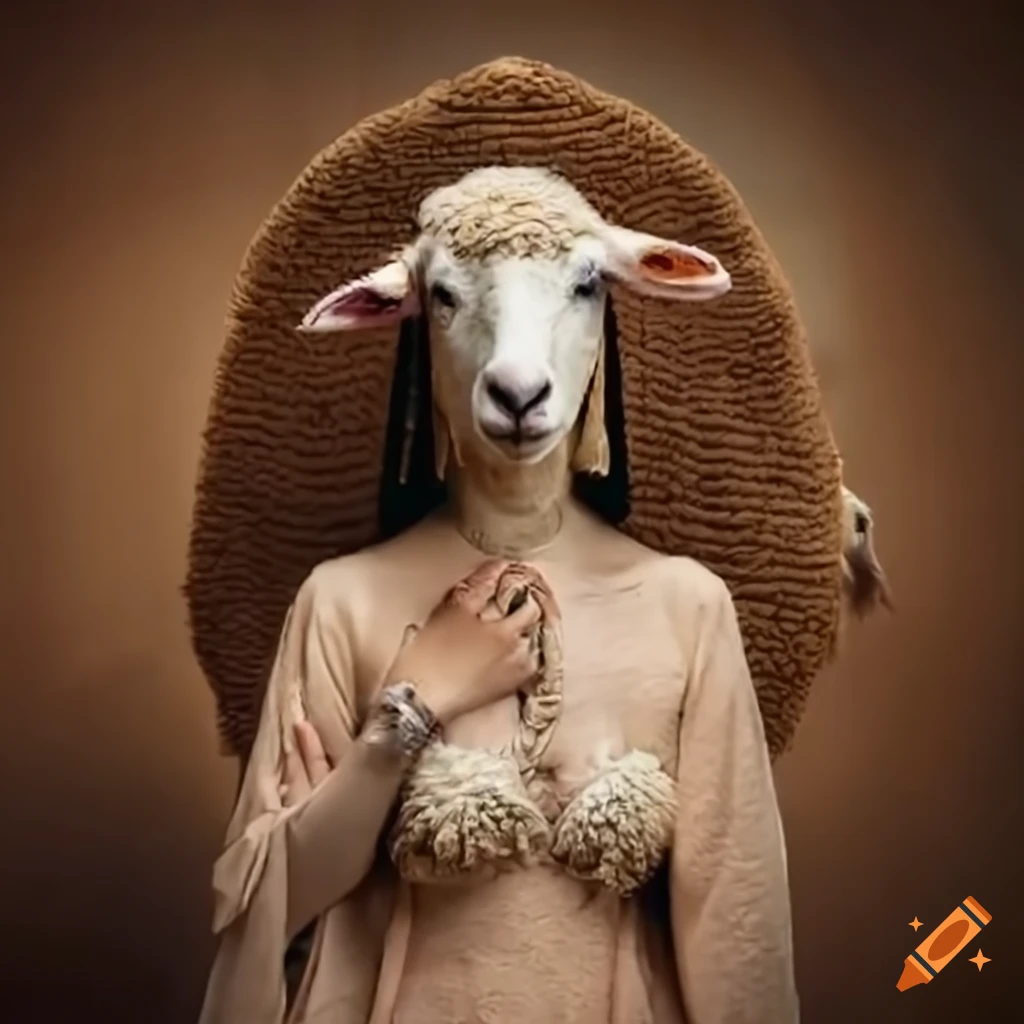 Mouton dans une scène orientaliste