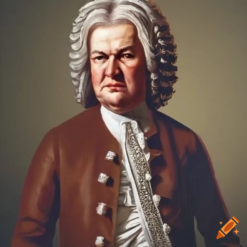 Johann Sebastian Bach wearing a dress