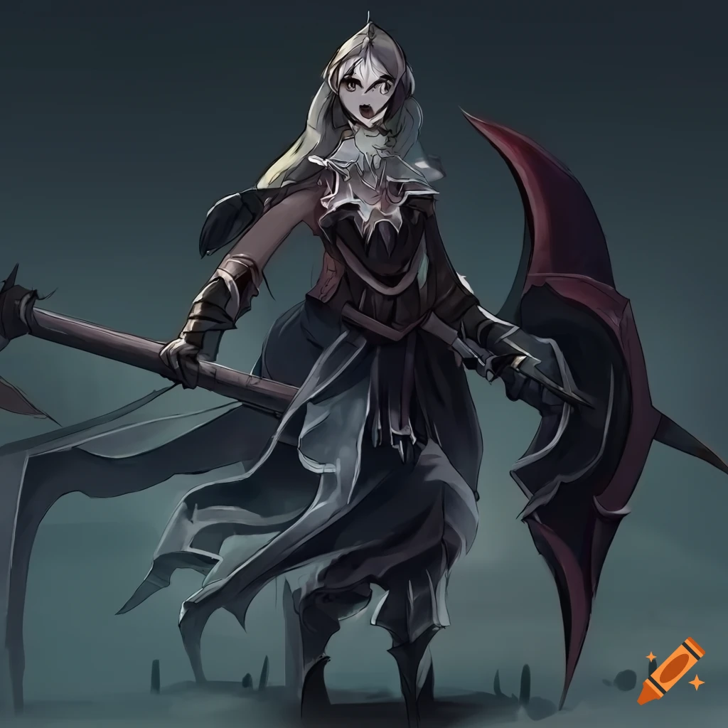 2D fighter with a scythe