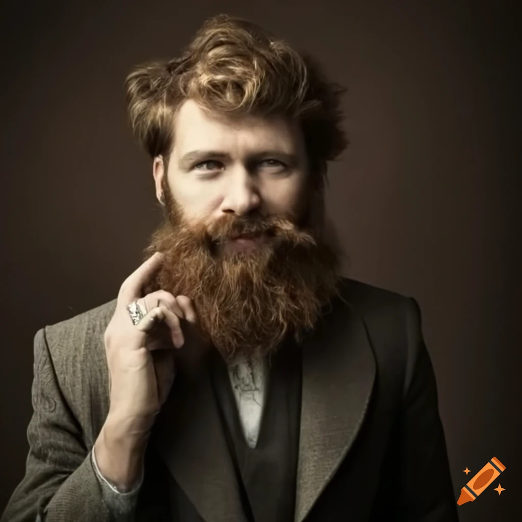 Man with scruffy appearance in 1920s attire