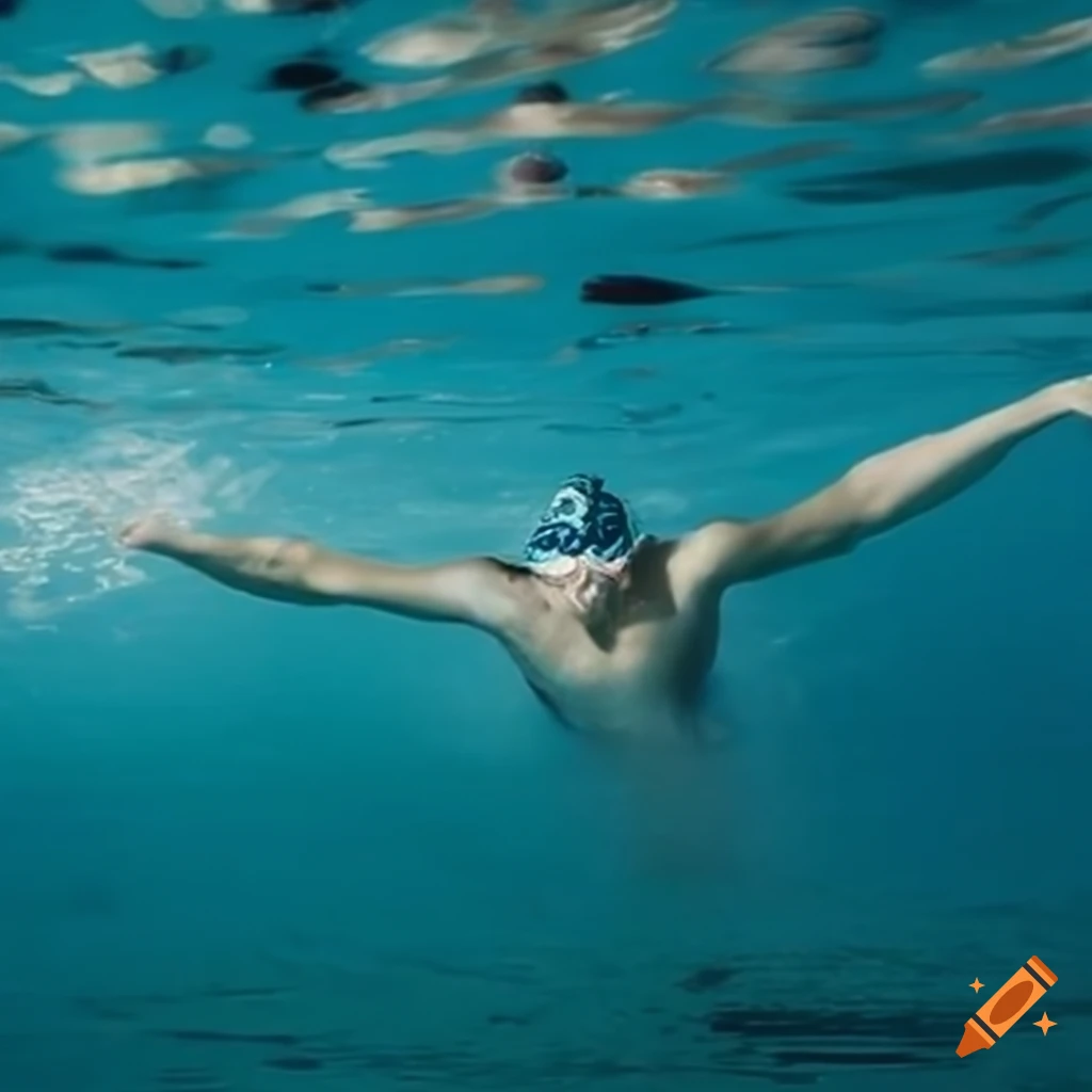 Swimmer in a pool
