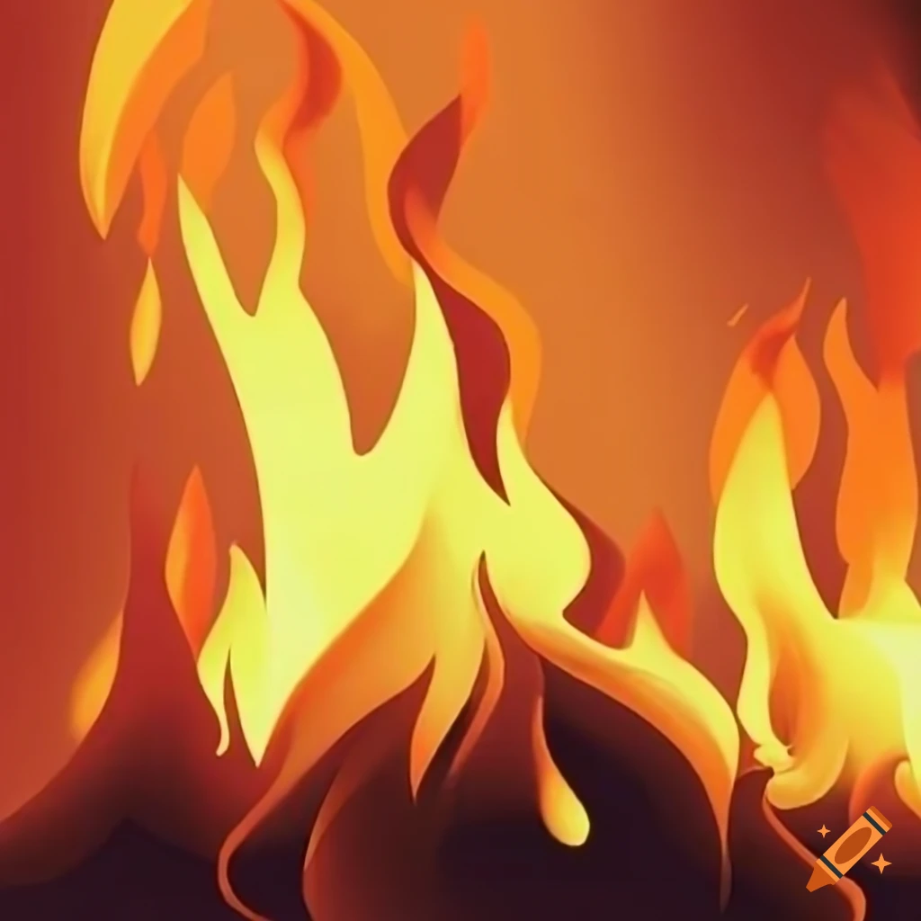Fire flames burning brightly
