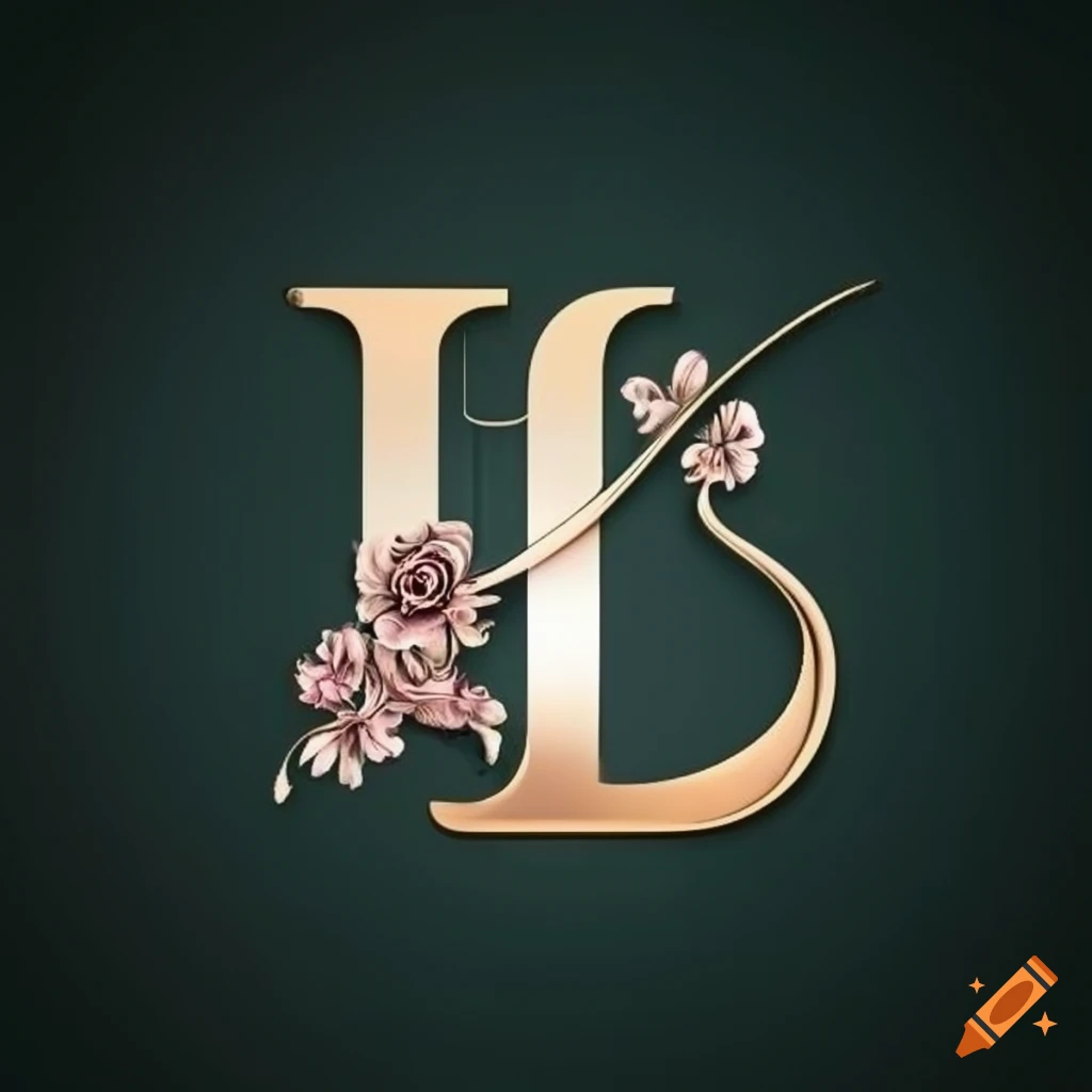 Elegant monogram wedding logo design with floral elements for Dhanashree and Devansh
