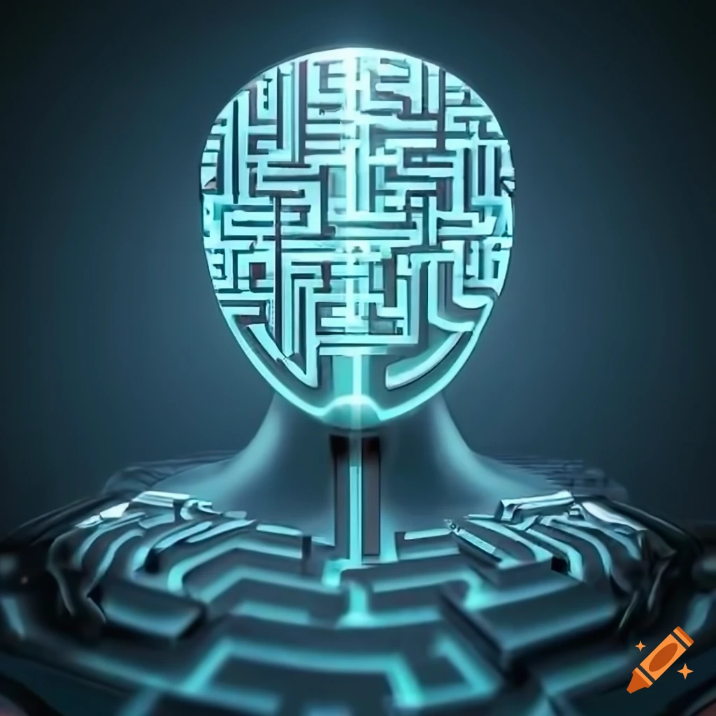 Regulatory maze for data security concept with documents forming labyrinth walls