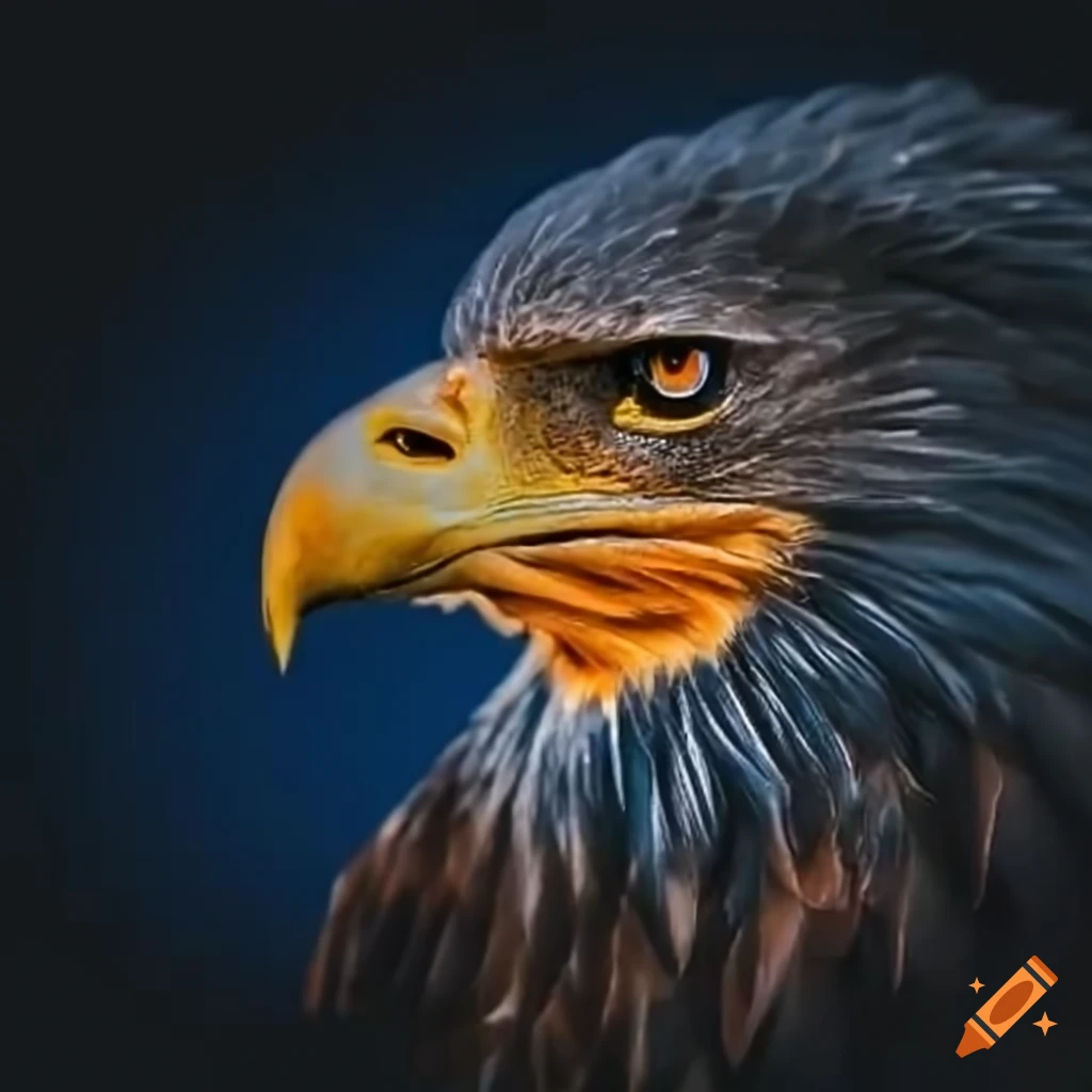 Logotype of a mega millionaire company with an image of an eagle