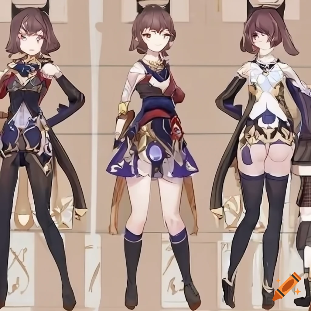 Genshin character in stylish outfit design
