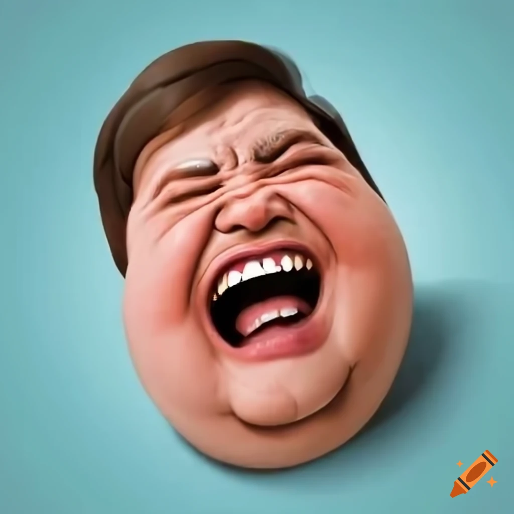 Laughing face expression