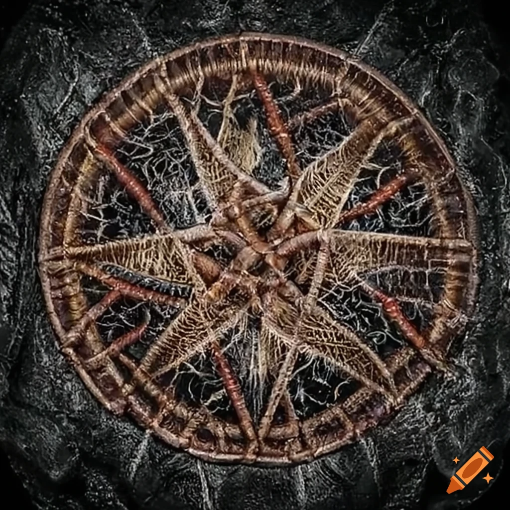 Centipedes forming a pentagram shape