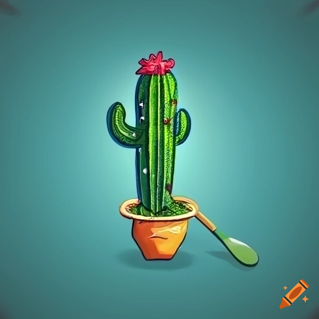 Cartoon style logo for paddleboard rental company with cursive 'paddleboards and more' text and saguaro cactus
