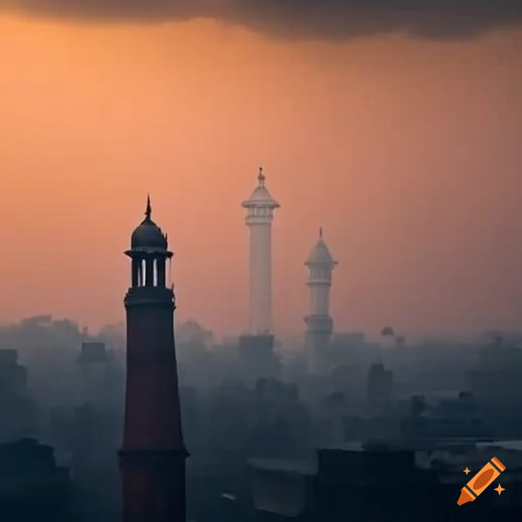 Delhi cityscape surrounded by pollution