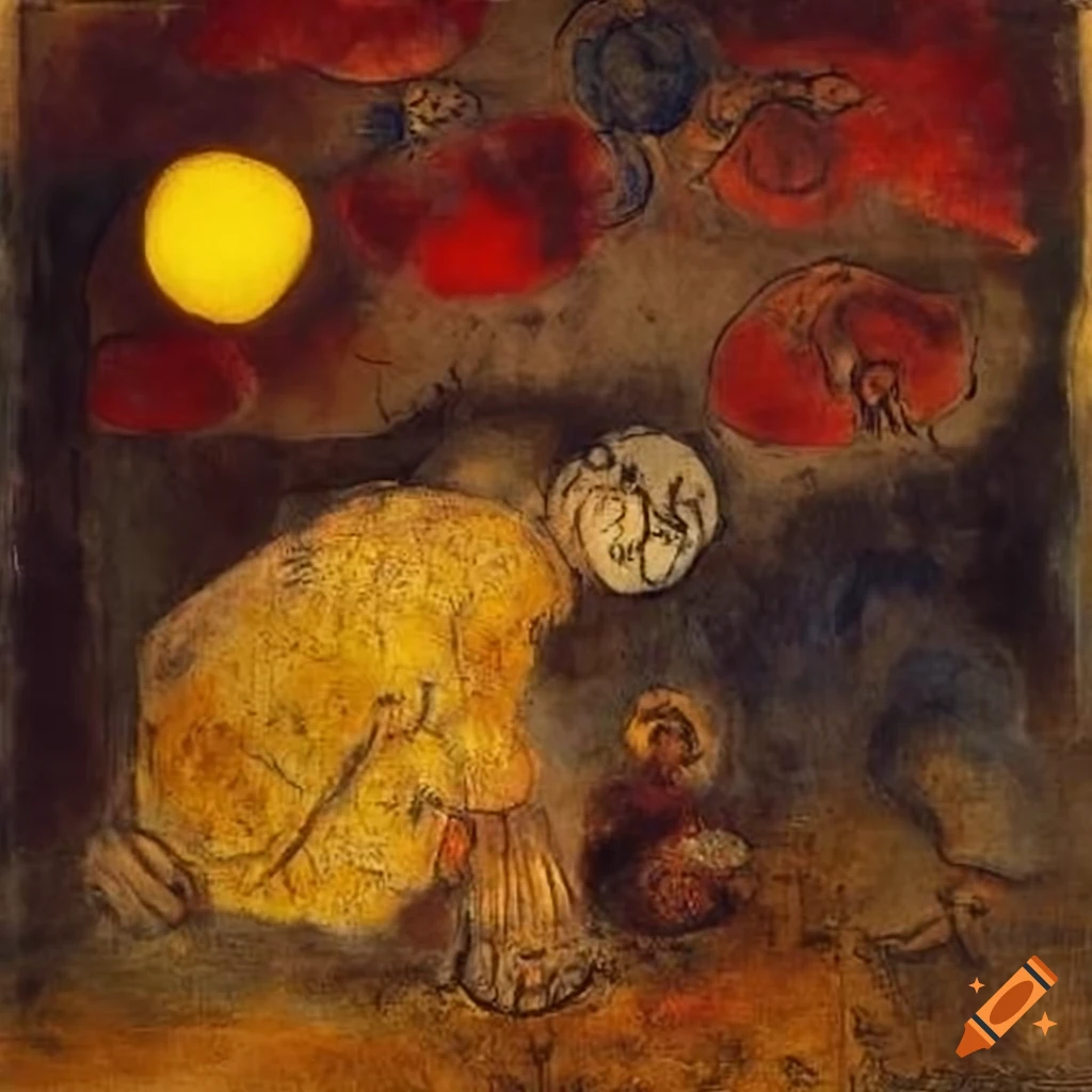 Sun twin boys surrounded by mushroom textures in a surreal artistic fusion