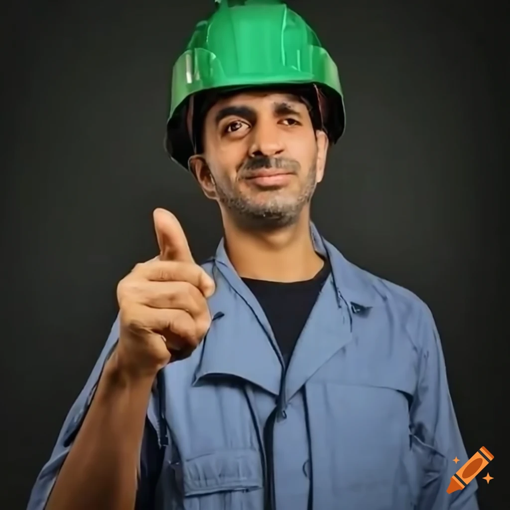 smiling-iranian-worker-in-work-dress-with-safety-helmet-and-flag-badge