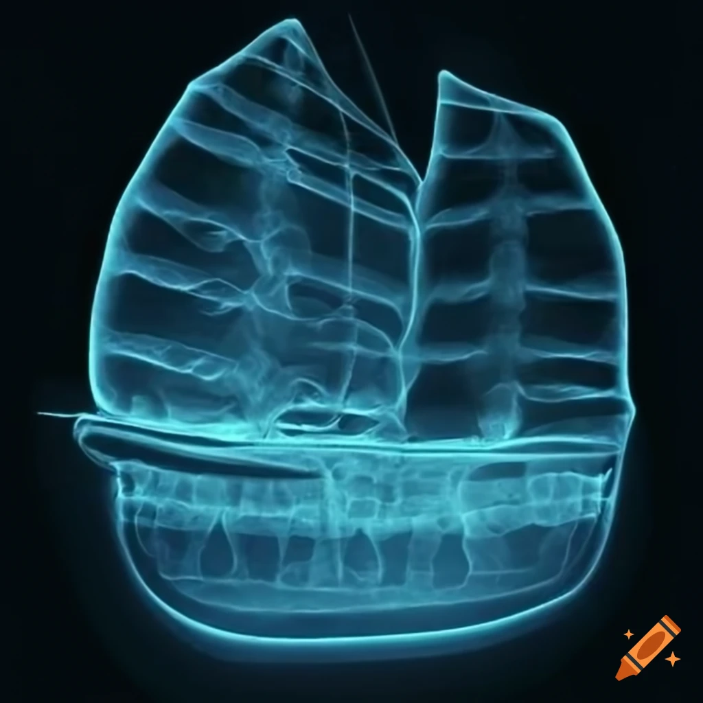 X-ray image of a ship