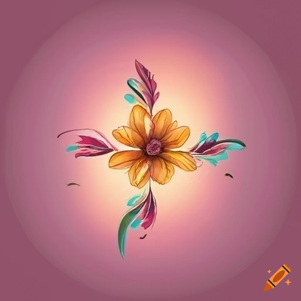 Elegant logo with a blooming flower representing renewal and growth on
