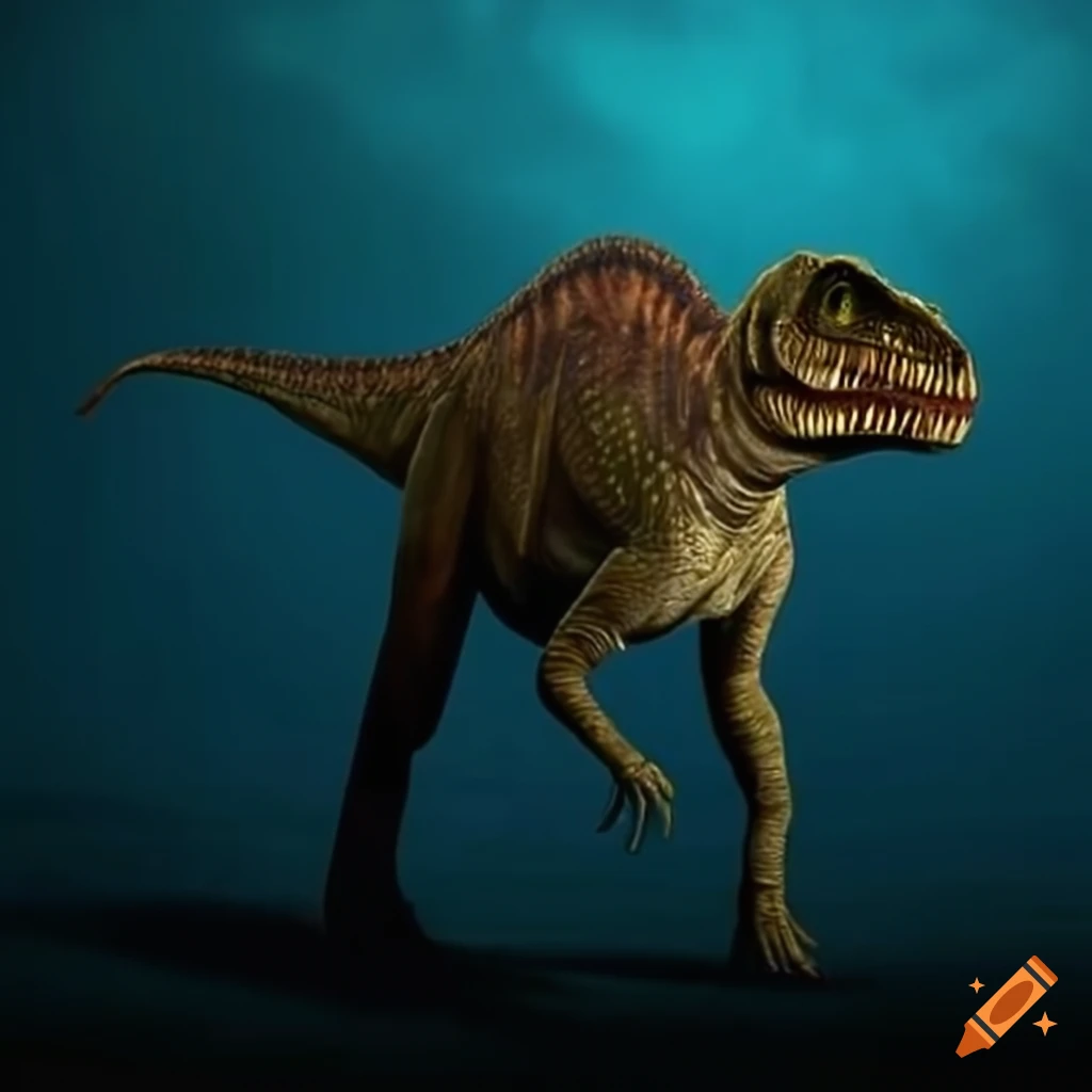 Dinosaurs playing in the Cretaceous period