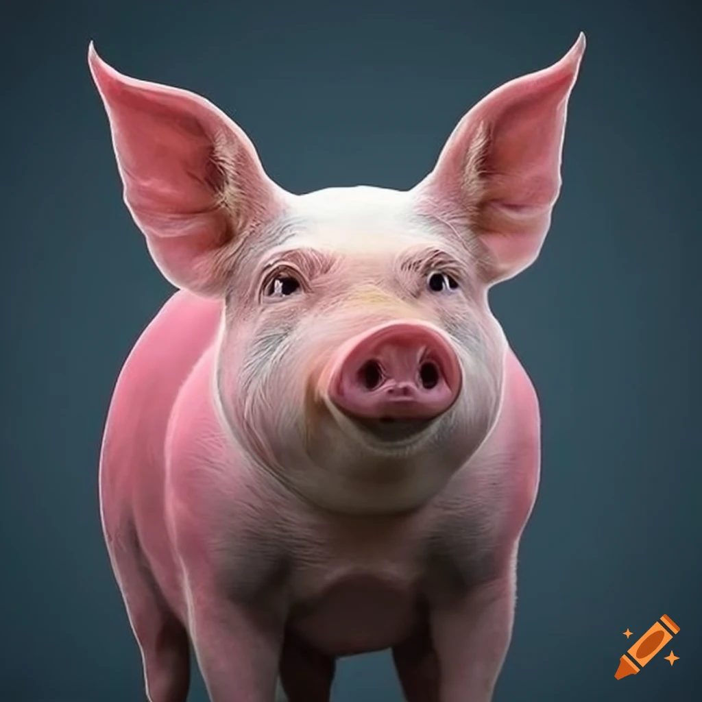 Grumpy clean pig