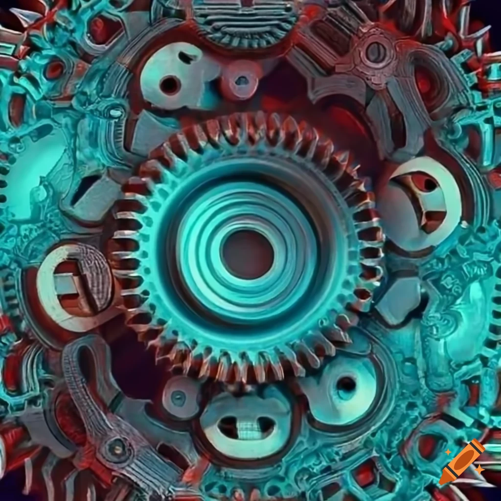 Stereogram design of gears, nuts, and bolts
