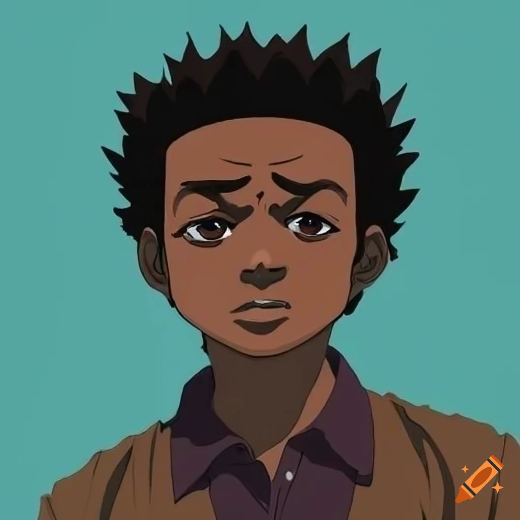 Elegant Indian man with short black hair in a Boondocks art style