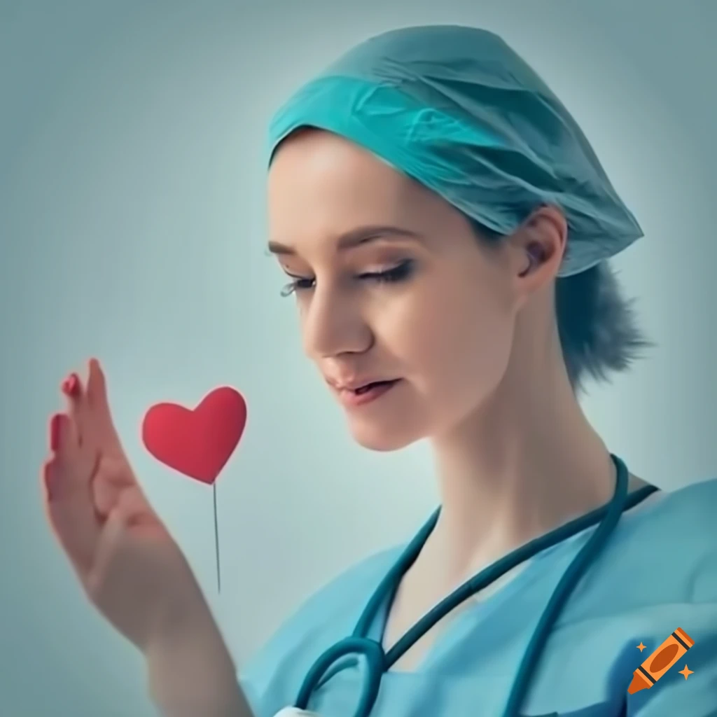 Female doctor visiting and caring for a patient with love