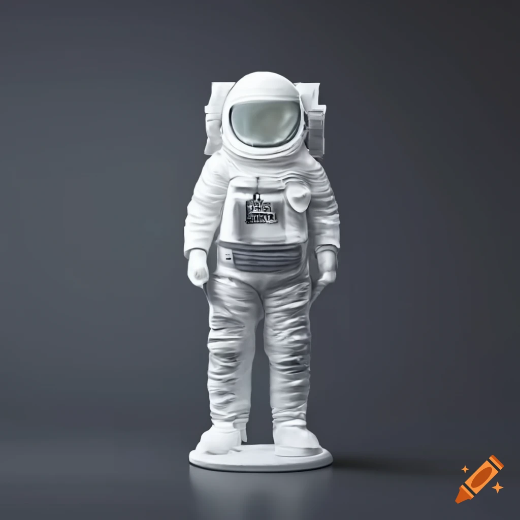 3D printed astronaut standing upright